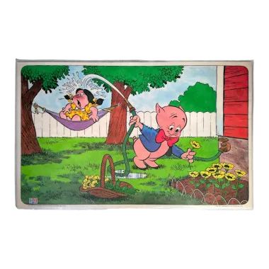 1976 Warner Brothers Looney Tunes Pepsi Placemat Porky Pig