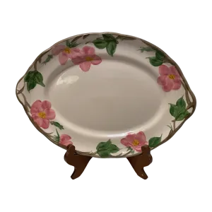 Vintage Franciscan Desert Rose Hand Decorated Oval Serving Platter