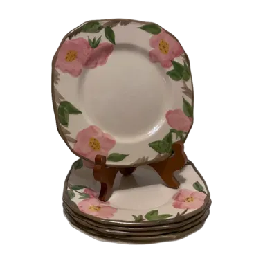 Franciscan Desert Rose Pattern 8 Salad Dessert Plates