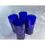 Set 4 Vintage Cobalt Blue Iced Tea Glasses Paden City Glass Company