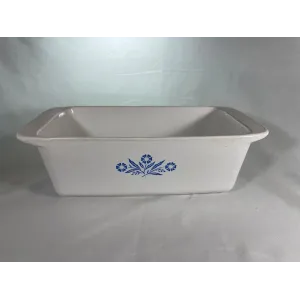 Vintage Corning Ware Loaf Pan Blue Cornflower