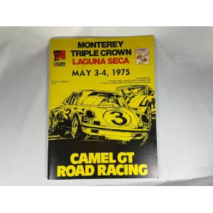 1975 Laguna Seca Monterey Triple Crown Camel Gt Road Racing Program